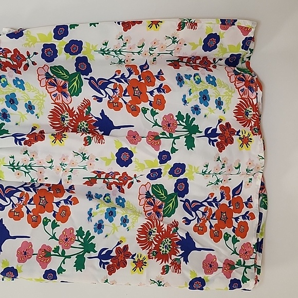 Boden Flame Scarlet Diamond Terrace Alicia Red and Pink Floral Blouse Size 8 - Picture 11 of 16